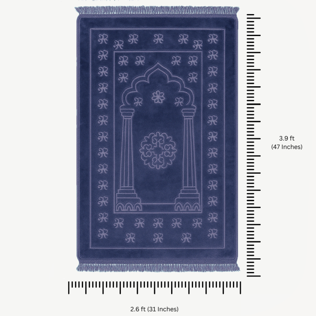 Al Shifa Memory Foam Prayer Mat/ Jai Namaz - Gray