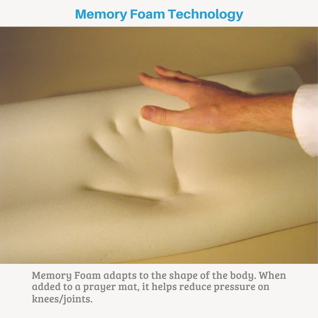 Al Shifa Memory Foam Prayer Mat/ Jai Namaz - Gray