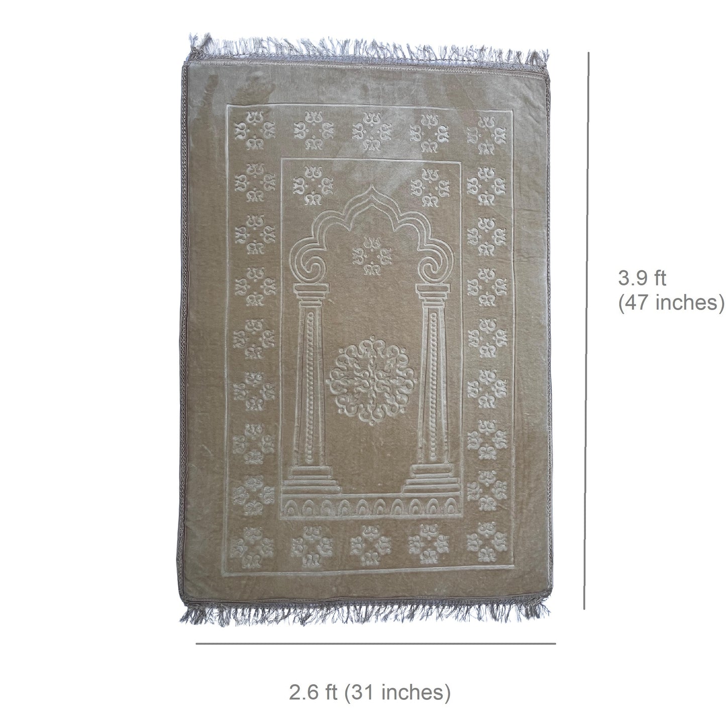 Al Shifa Ortho Memory Foam Prayer Mat/ Jai Namaz - Beige