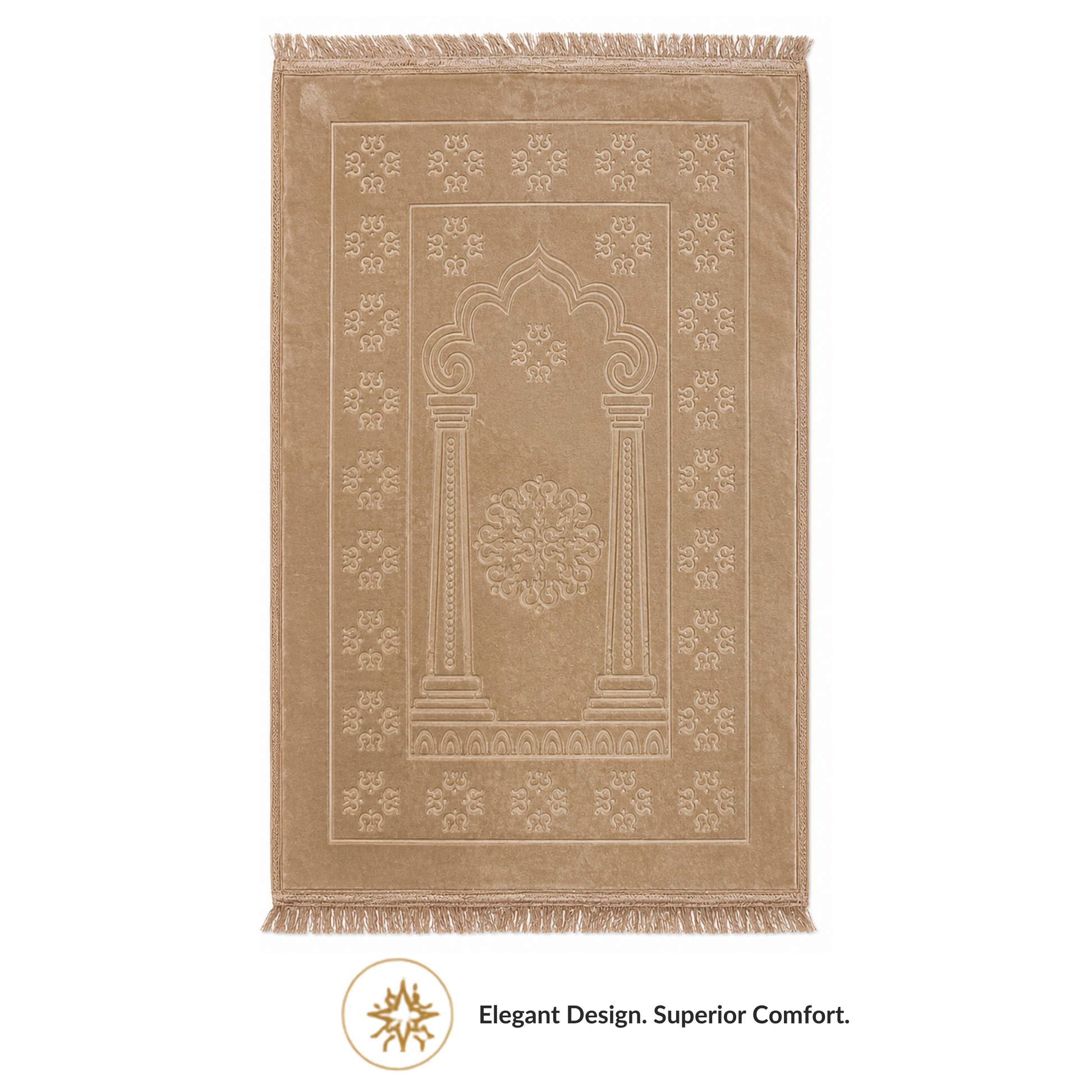 Al Shifa Ortho Memory Foam Prayer Mat (Jai Namaz) – Beige – PrayerEase