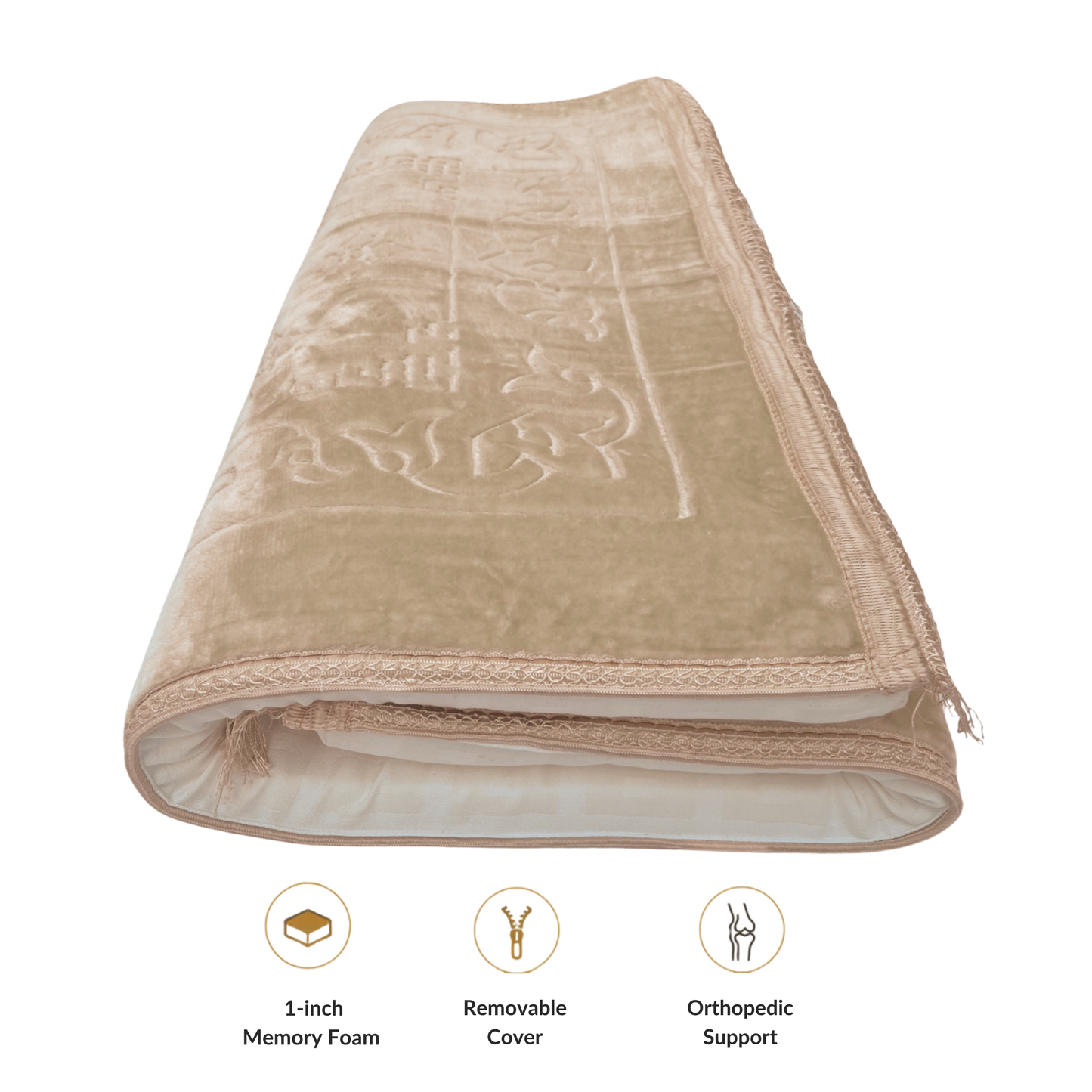 Al Shifa Ortho Memory Foam Prayer Mat (Jai Namaz) – Beige