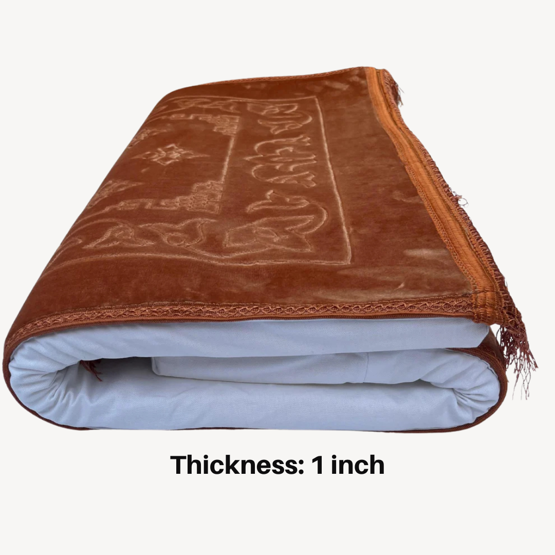 Al Shifa Memory Foam Prayer Mat/ Jai Namaz - Camel